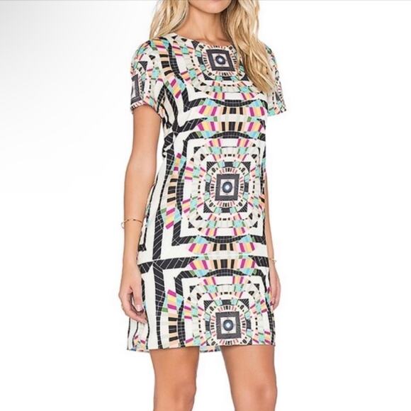 Mara Hoffman Tee Shift Short Sleeve Dress in Kaleidoscope Print Size S - Picture 2 of 7